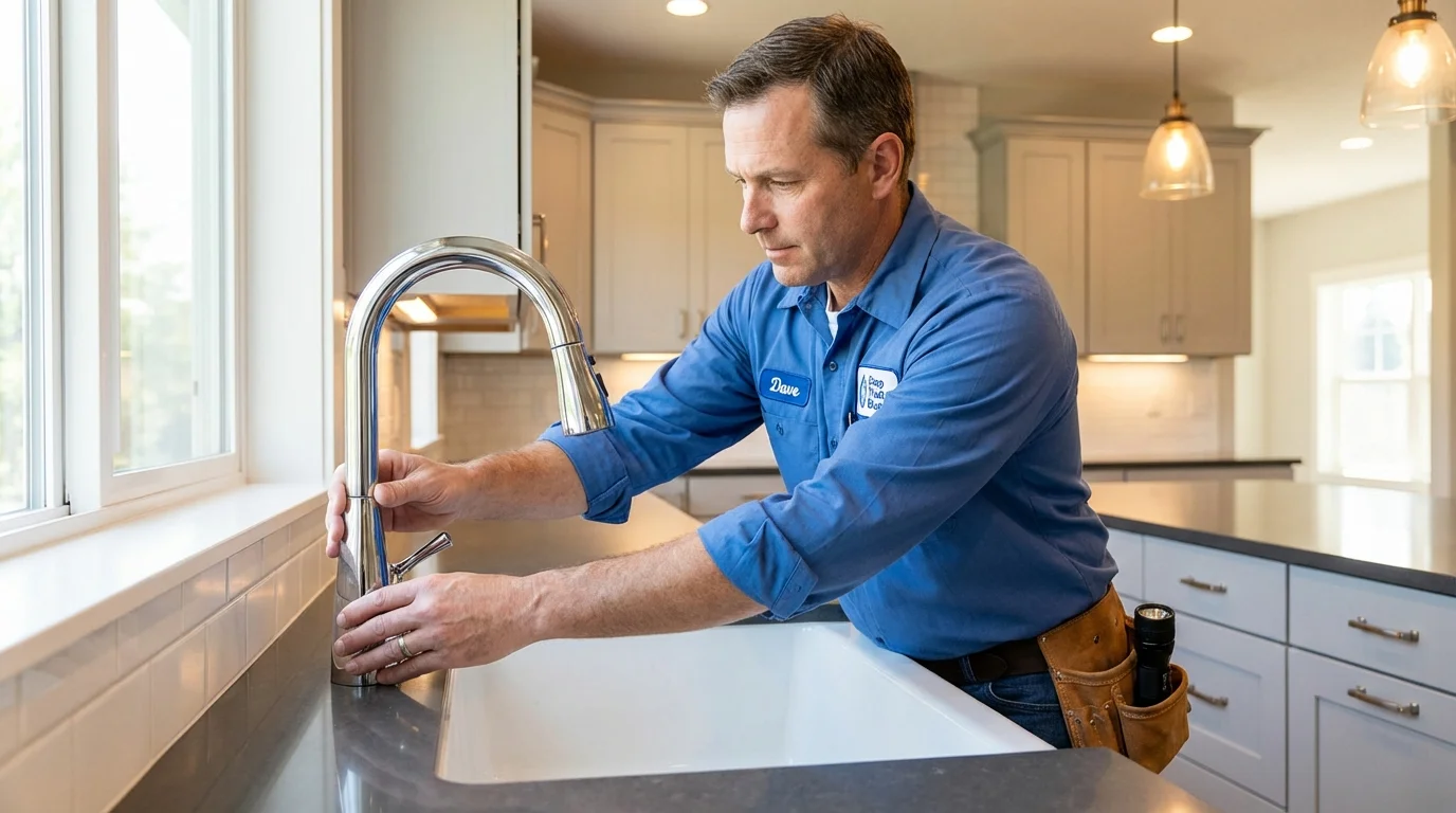Kitchen faucet installation by Johns Plumbing LLC in Auberry